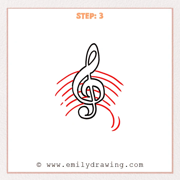 how to draw a music notes - Step 3